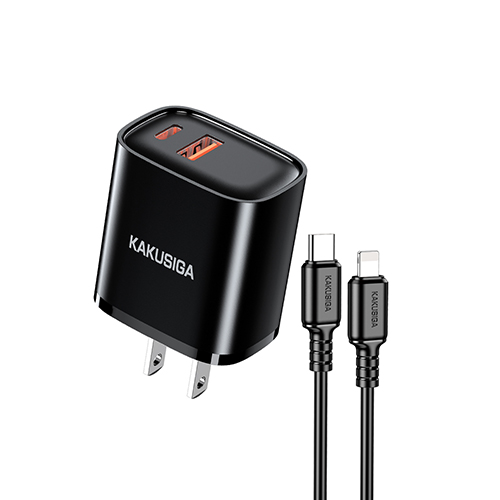 荣昌系列 PD30W+QC3.0充电器套装（US）Type-C to Type