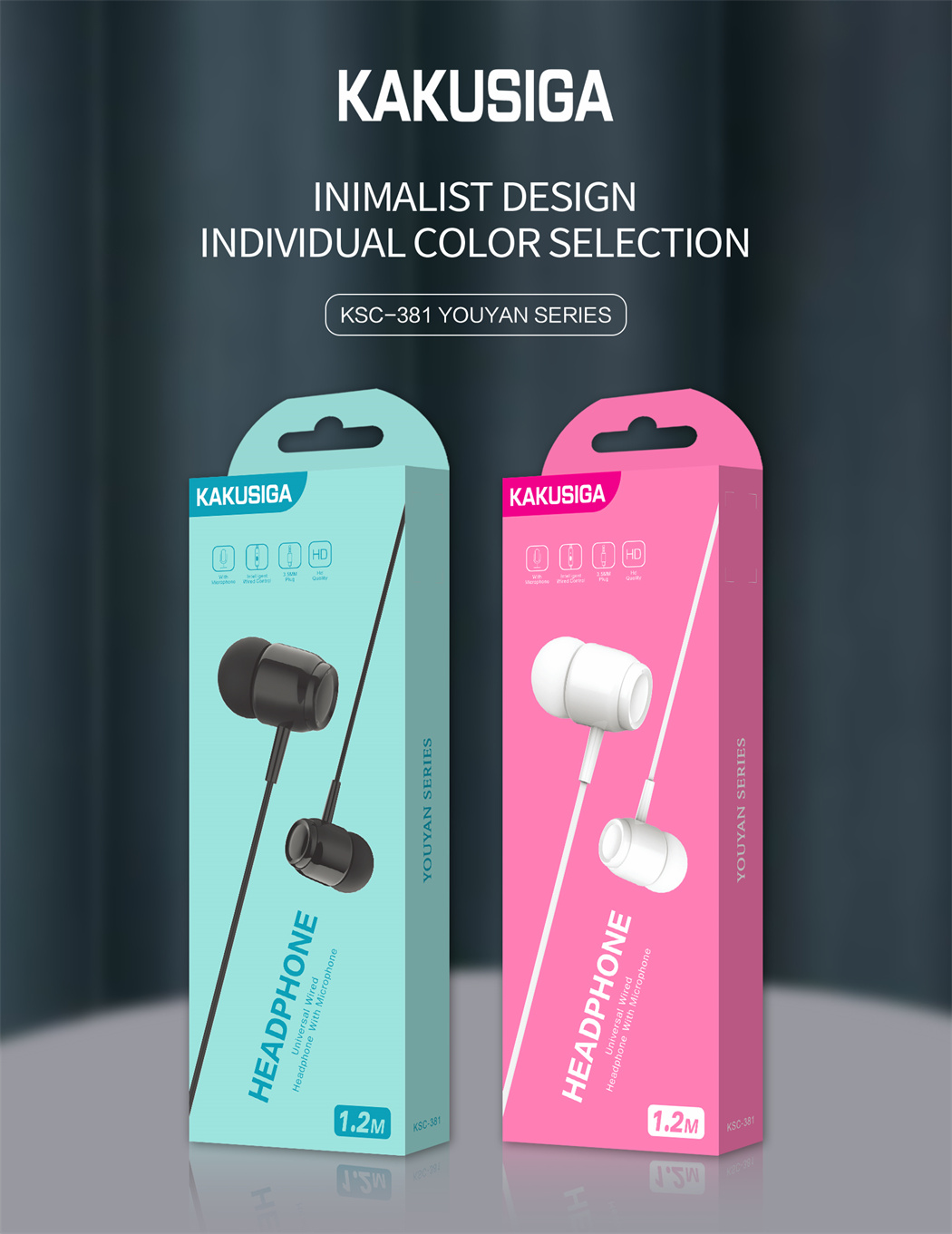 YOUYAN series Universal wire controlled earphone with microp